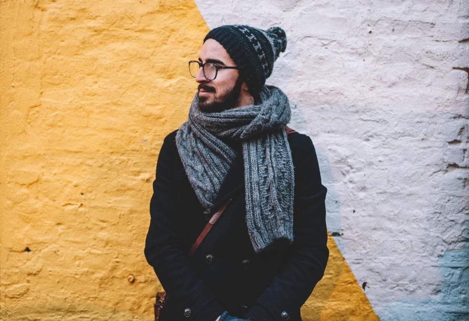 Cable Knit Wool Scarf
